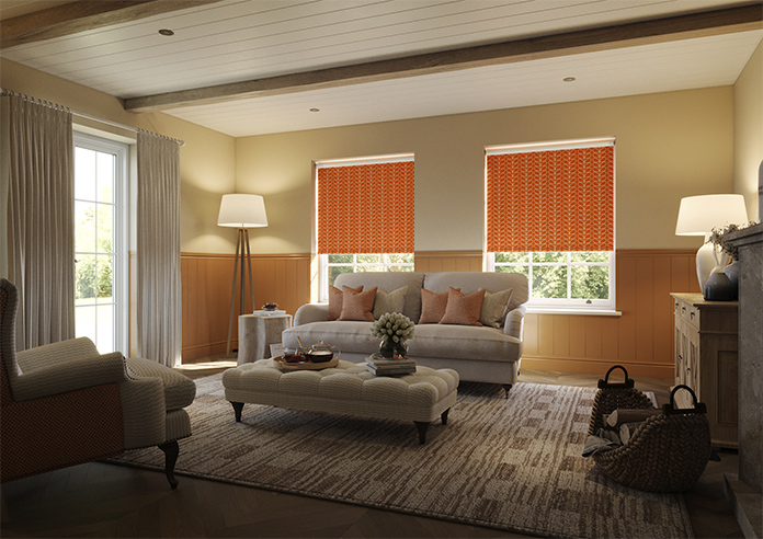 Orla Kiely Linear Stem, Persimmon - Roller Blind - Image 7